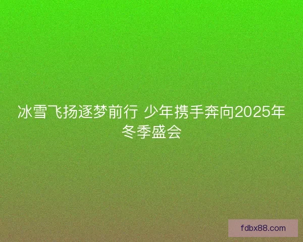 冰雪飞扬逐梦前行 少年携手奔向2025年冬季盛会 冰雪飞扬逐梦前行 少年携手奔向2025年冬季盛会